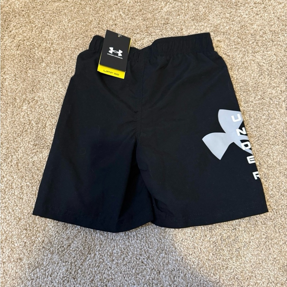 Under Armour Black swim Trunks with Logo